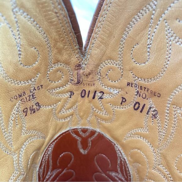 Justin Boots | Mens Lizard Leather Vintage Tall Pull-On Cowboy Boot Textured 9.5 - Picture 7 of 12